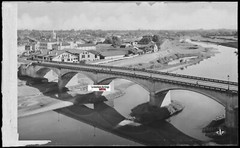 Plate Glass Photo Antique, Negative Black & White 3 1/2×5 1/2in, Dax, Bridge On