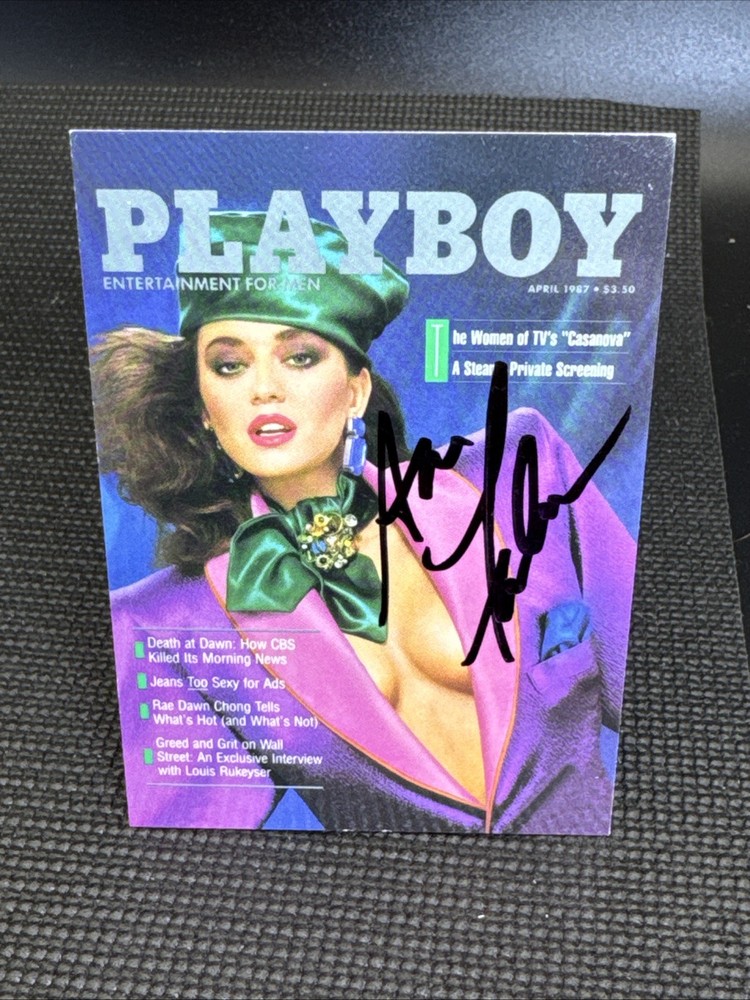 1995 Playboy Ava Fabian April 1987 Cover Autograph Card #100
