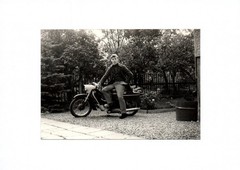 Old Photo Man Old Motorcycle Vintage Jawa 50 Type 05 Vintage Motorcycle