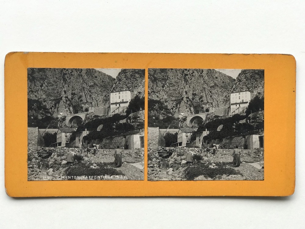 Menton La Border France Italy Photography Stereo Vintage Analog