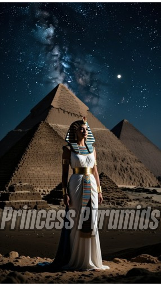 Digital photo for print Image hd Woman Egyptian Princess Pyramids 9:16