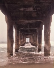 Hermosa Beach Pier California Ocean Photograph Framed 12×15