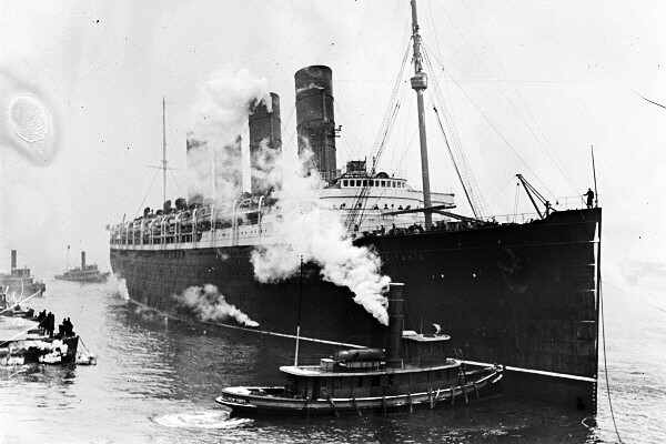 New World War I Photo: Ocean Liner RMS LUSITANIA, Torpedoed by Germans – 6 Sizes
