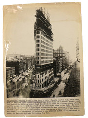 1901 Construction of the Flatiron Building in New York City Photo Not Reprint