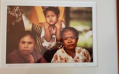 Vtg «Bolinese Child» Signed Art Photograph ’94 14×17 framed size John Carlson