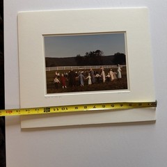 Bill Coleman Signed Amish No 627 Matted Photograph School Children Farm