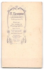 Photograph R. Behrbohm, Lechhausen, Spring Street 25, woman in elegant dress