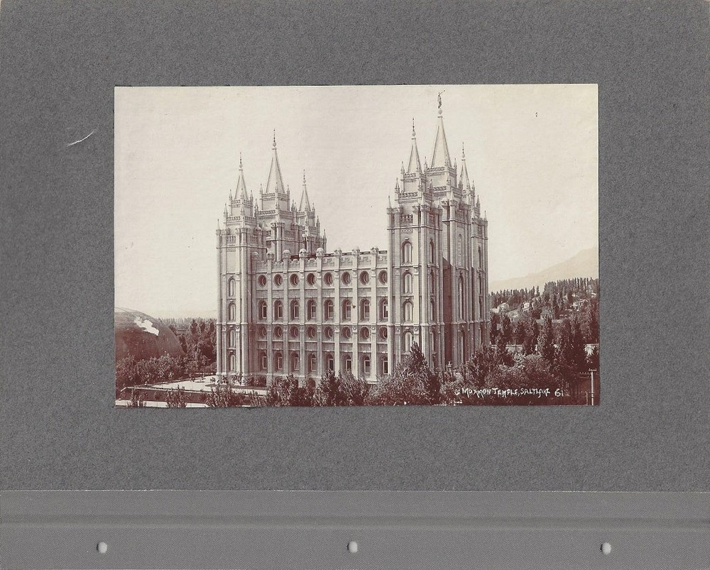 C R Savage / Mormon Temple Salt Lake BACKED WITH Lion House / Beehive House
