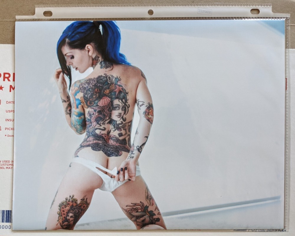 Riae 8×10 Photo Print Sexy Tattoo Model Picture Playboy Pornstar Onlyfans