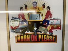India “Horn OK Please” Photo Print 17.5” X 14”, Framed & Matted