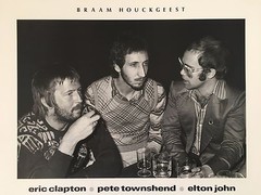 CLAPTON,TOWNSHEND,ELTON JOH BY BRAAM HOUCKGEEST,AUTHENTIC 1980’s ART PHOTO PRINT