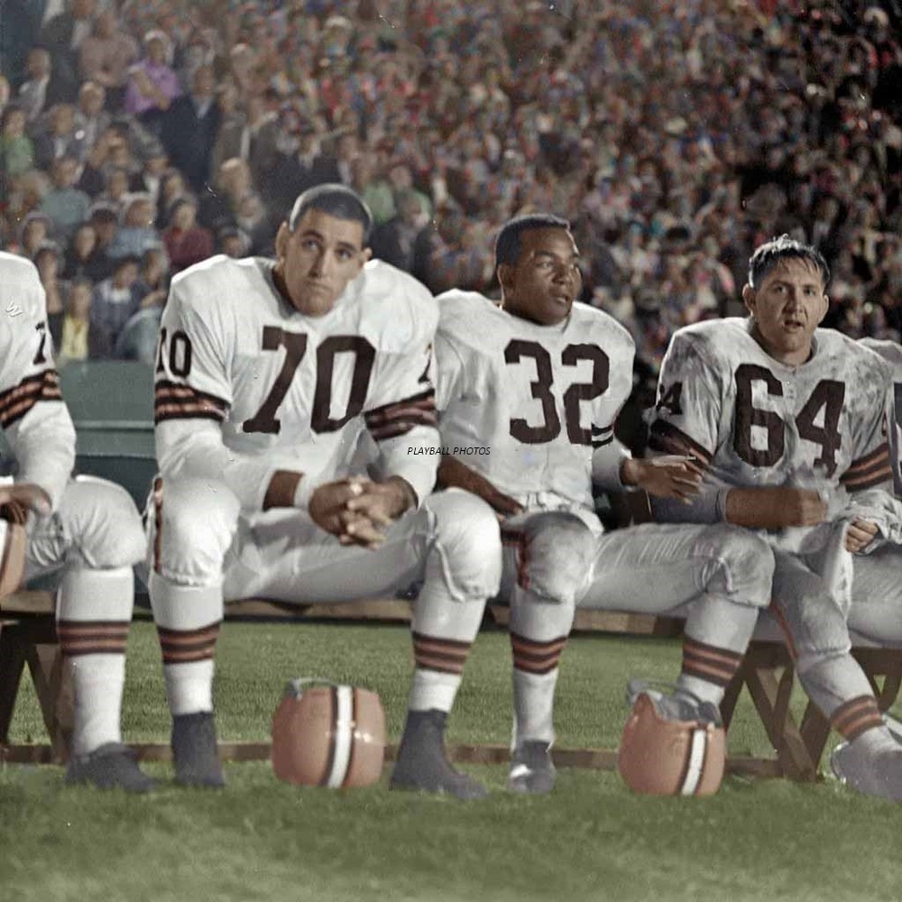 jim-brown-bench 8×10 Colorized Print-FREE SHIPPING