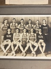 1931 Fulton Ky OK Cleaners Basketball Albumen Photo Gardner Studios Fulton KY