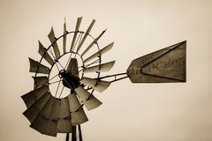 Aermotor Windmill Sepia Tone Iowa Farm Country Photography Print
