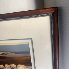 Vtg Framed Photograph North Pole~Midnight Sun~Signed Triple Matted 17”x21” READ