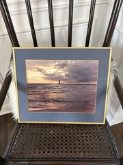 Framed and Matted Photograph Of South Haven Lighthouse By Appleyards 18” X 15.5”