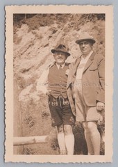2 Men in Costume at Lake Tegernsee 1934 Portrait Old Photo 1930s