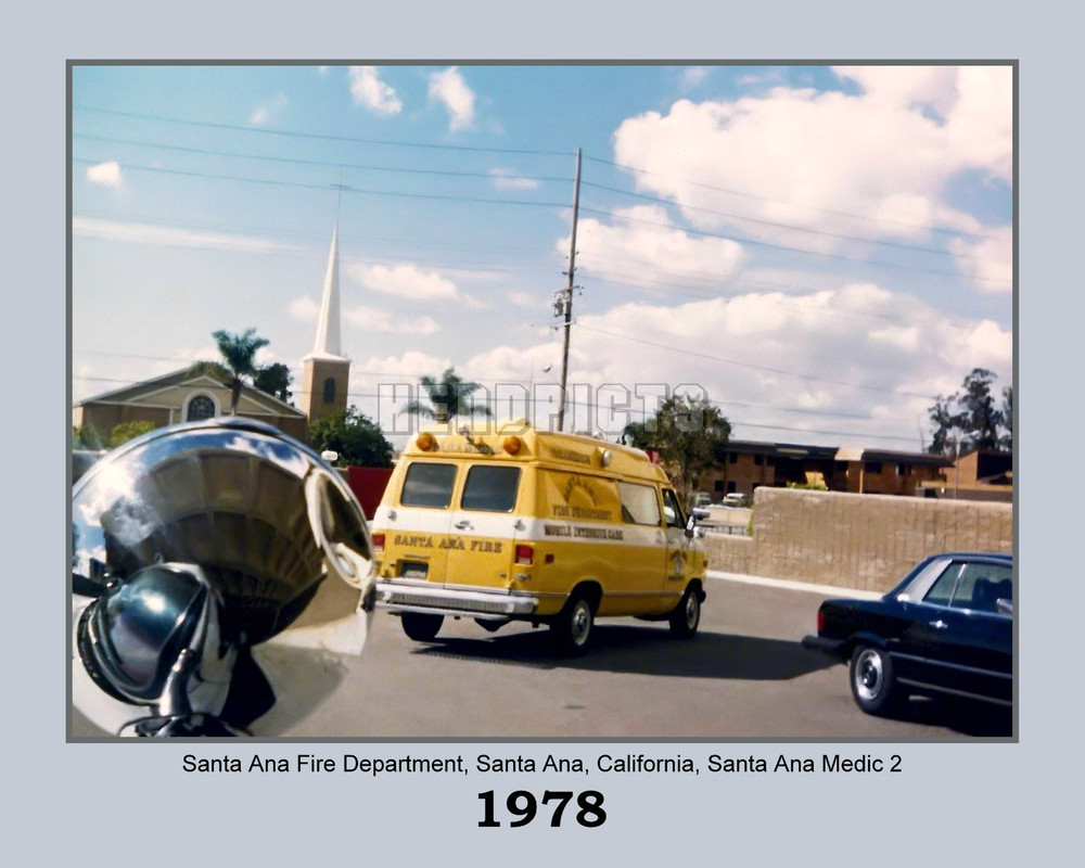 Santa Ana Fire Dept. (Medic-2) Paramedic Van 8×10 Unframed Photo VFRPBT_0044