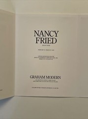 Nancy Fried 1993 Gallery Invite & Original Photos – Graham Modern Gallery NYC