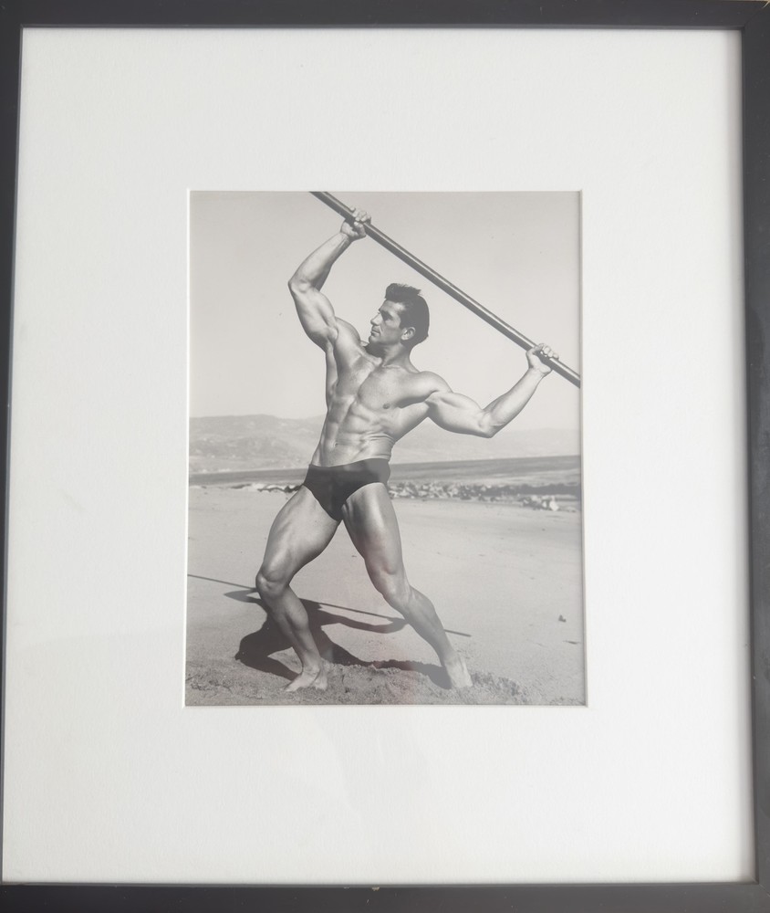 Vintage BRUCE OF LA Black & White photo, Mr. USA 1948 framed Gay, LGBTQ+, 1950s