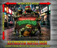 TMNT Teenage Mutant Ninja Turtles 90s Movie Metal Sign Wall Art 11″ x 14″