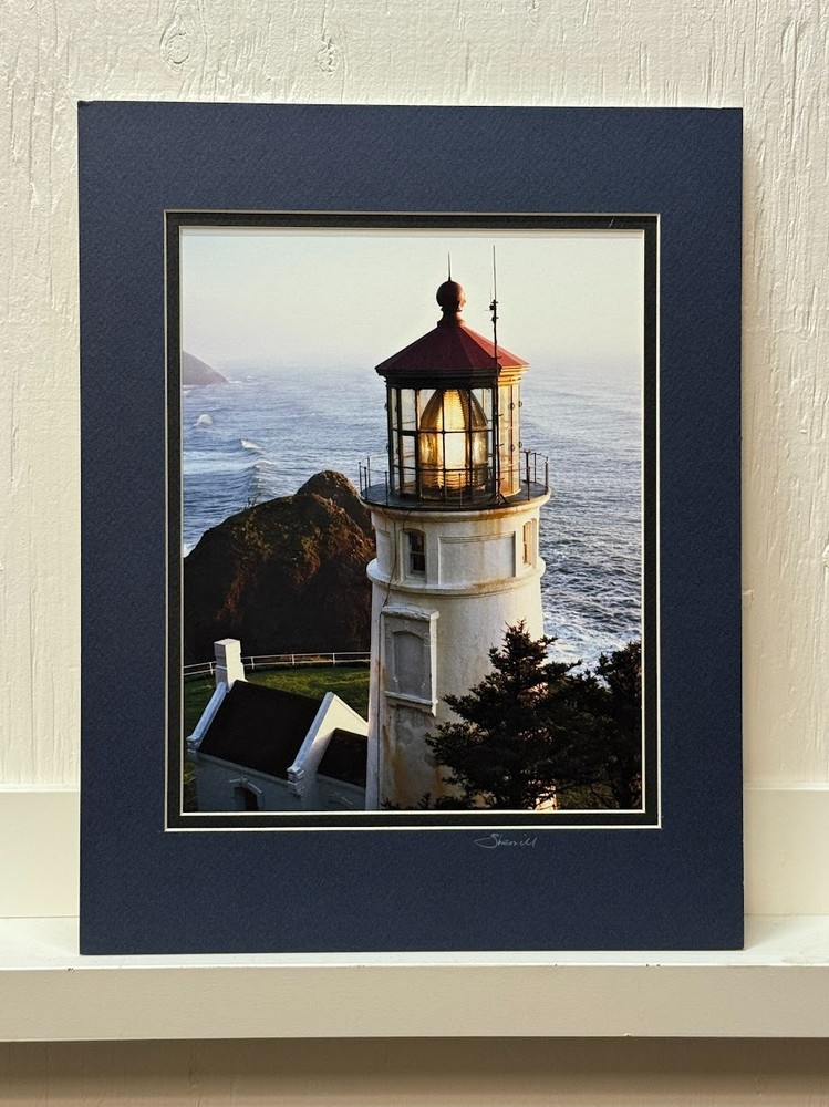 Heceta Head Lighthouse Oregon – Sherrill Photography Signed 14×11 Matted Print