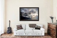 Thunderstorm Photography Print – Picture of Storm Clouds Over Plains in Oklahoma
