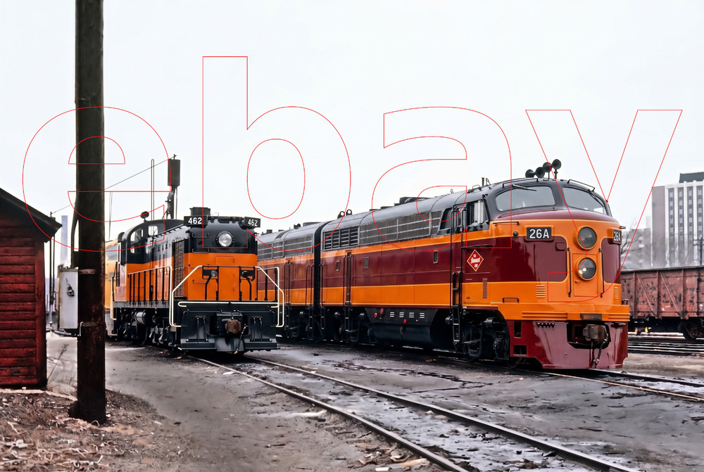 Photo Art Print MILW 26A an FM C Line and 462 an ALCo RS3 at Madison, WI in 1965