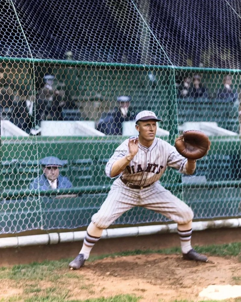 devormer-al-1927-giants-color 8×10 Colorized Print-FREE SHIPPING