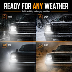 LED DRL Headlight Assembly for 1992-1996 Ford F150 F250 F350/1992 1993 1994 1995