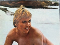 Vintage nude postcard beach motif Interfilm Frankfurt unused