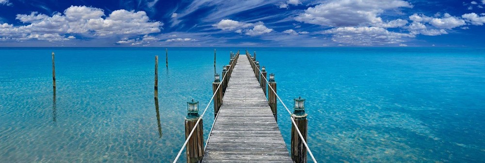 Peter Lik- «Tranquil Blue» 1.5M Framed Picture Dock Florida Keys