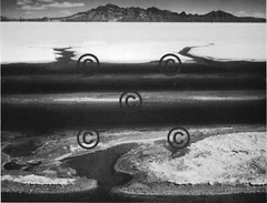 Book Plate Ansel Adams B/W 7-1/2 X 9-5/8″ Salt Flats, near Wendover, UT 1941