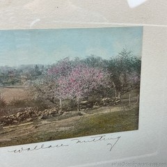 Wallace Nutting Colorized Photograph Art Print New England Landscape Homestead