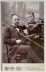 orig. CDV photo photograph around 1890 Dessau Hartmann father son