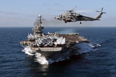 New Photo: Aircraft Carrier USS JOHN F. KENNEDY & “Seahawk” Helicopter -6 Sizes