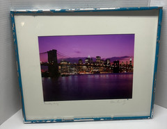 Photography Brooklyn Bridge NEW YORK 20 1/2″ x 16″ Tall Matted & Framed