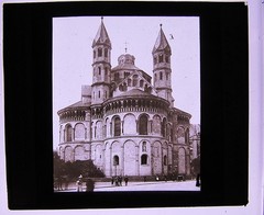 Apostle Church in Cologne around 1900 Orig. historic glass picture