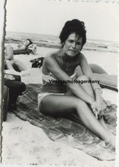 Z7049 Photo 1970s Pretty Woman Nice Semi Nude Bikini Nude