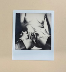 Polaroid Instant Photo Black and White – Female Nude, Portrait Alignment