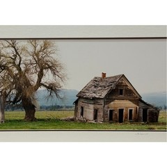 Signed Michael Sherrill Photo Fixer-Upper Matted Rustic Farmhouse Landscape Art