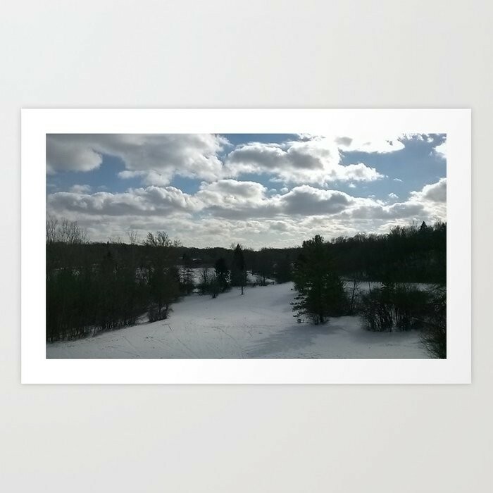 art print 17″ x 13″ photography Winter’s Domain Forest Sky Snow Landscape