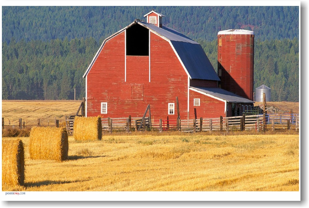American Farm – Big Red Barn Americana POSTER