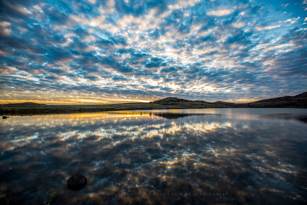 Wichita Mountains Photography Print – Picture of Sky Reflection in Oklahoma