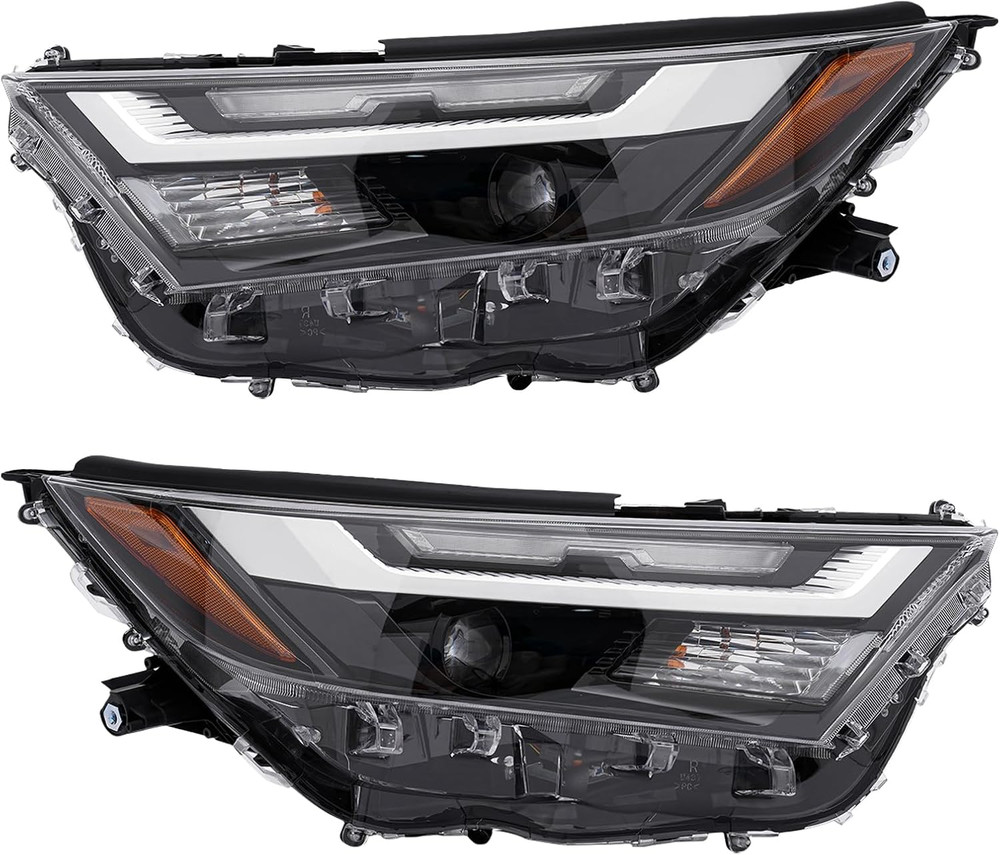 LED, Halogen Headlight Assembly Left+Right Side for 2022-2024 Toyota RAV4 LE/XLE