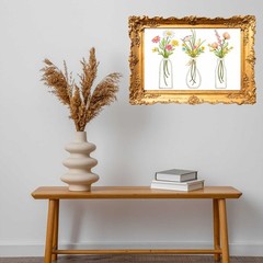 Floral Vase Wall Art Printable | Modern Botanical Decor | Digital Download Print