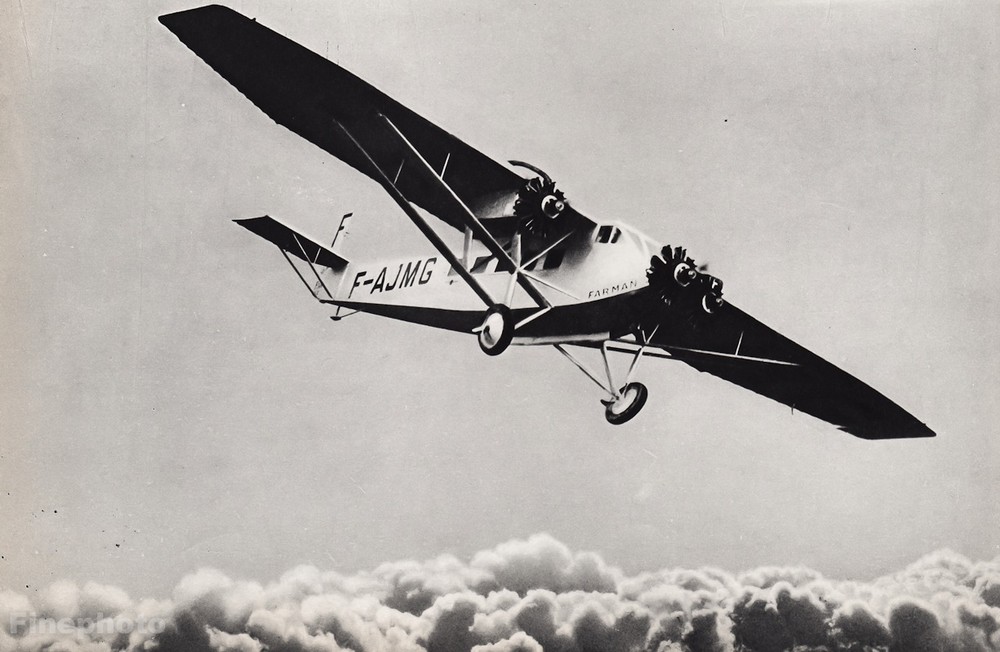 1931 Vintage Print 11×14 AVIATION AIRPLANE ~ Aerial Clouds Flying Photo Gravure