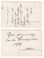 16164- 2 photos * greetings from the summer resort Simmenthal + men, cows 1912