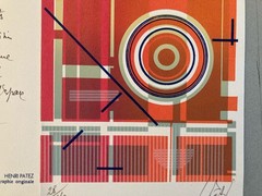 Henri Patez A Jean Dieuzaide Original Lithograph Greeting Card 2000 Etching