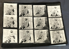 NEWLY FOUND Hendrickson PHOTO Contact Sheet Proof & Negs JUST A COWBOY & HIS DOG